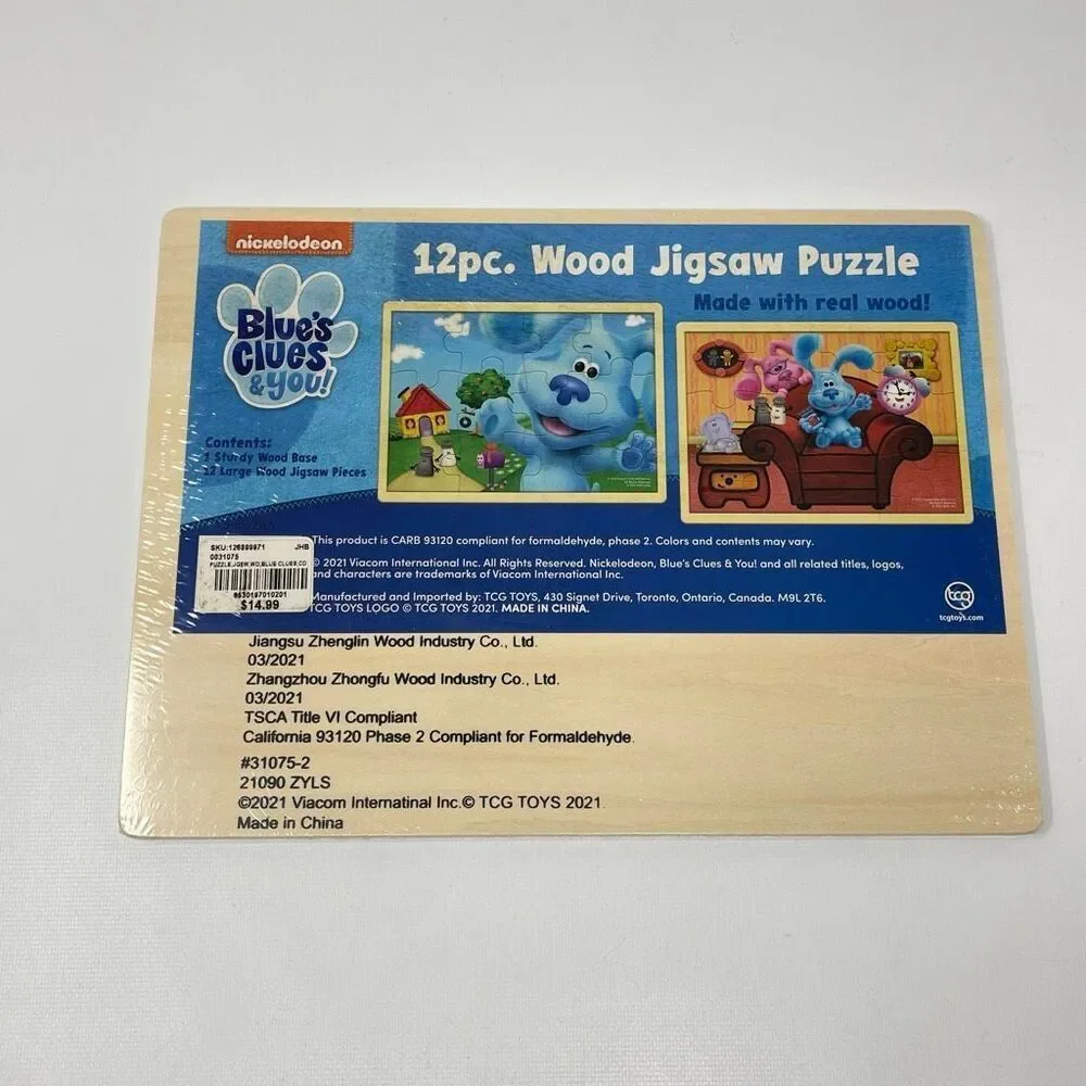 Nickelodeon Blue's Clues & You! The Thinking Chair Wood Puzzle TCG Toys New